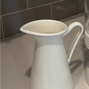 IKEA White Ceramic Pitcher Vase